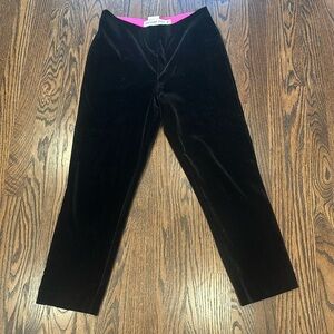 Gretchen Scott Black Velour Pants